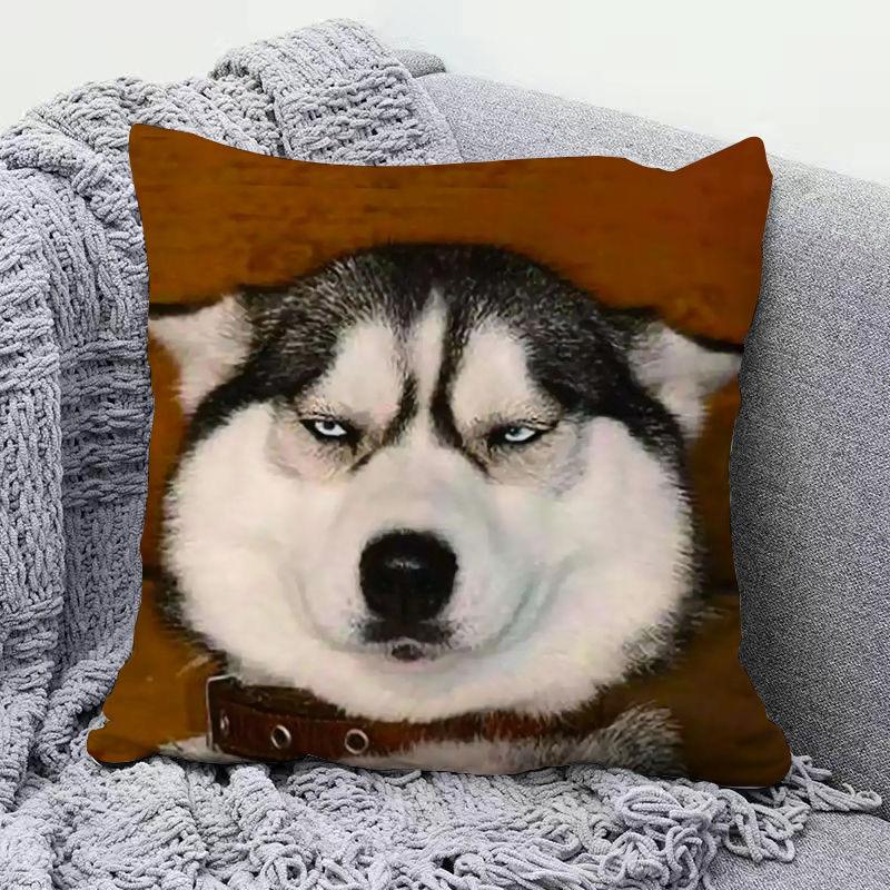 Funny Erha Pillowcase Three-dimensional Dog Head Simulation Pillow Cover Home Sofa Cushion Cover