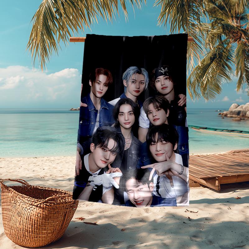 Ultra-Soft Beach Towel with Stray Kids Theme,Ideal for Pool - Camping, Diving - Perfect Travel Essential, Vibrant Beach Towel.