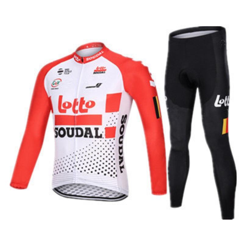 Team Version Tour De France Long-sleeved Cycling Suit Men's Spring and Autumn Breathable Road Bicycle Overalls