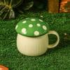 Керамическая кружка в форме гриба 300 мл/10 унций с крышкой, подходит для кофе, чая, горячего шоколада и т. д. Подходит для дома и офиса