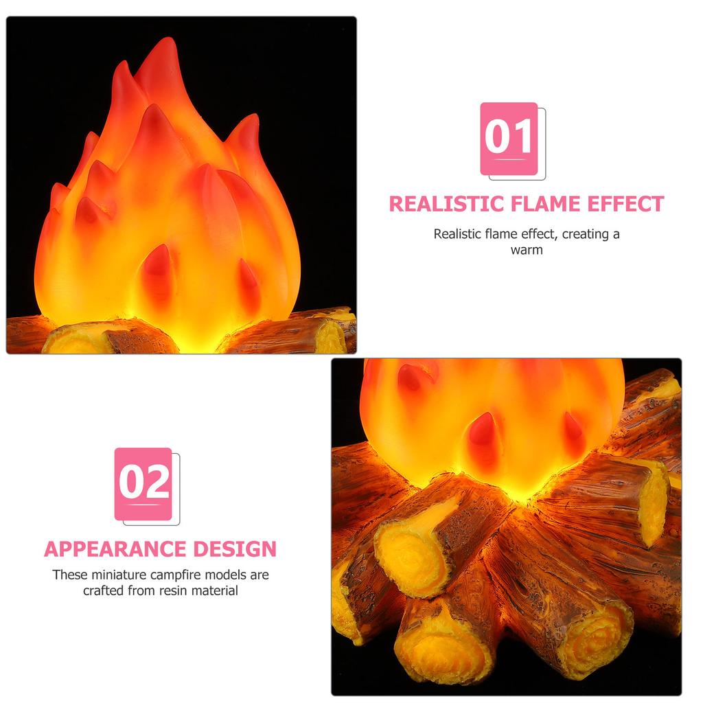 Светодиодная лампа с имитацией пламени дров Рождество Хэллоуин Декор для улицы Кемпинг Украшения Искусственная лампа-костер Светодиодный ночник
