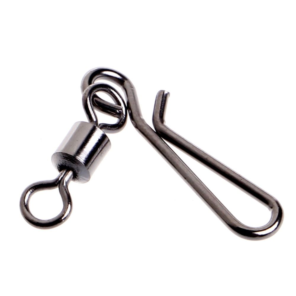 Size 2# To 10# Heavy Duty Ball Rolling Swivel Bearing Barrel Fishing Snap Connector with Pin