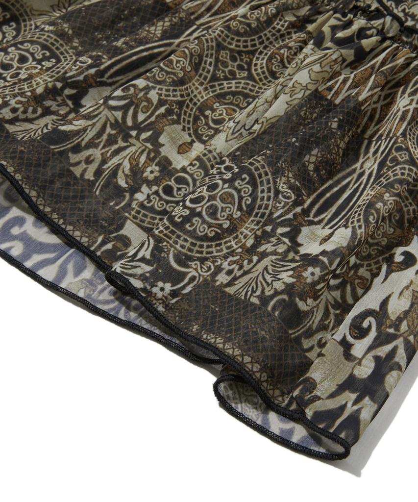 Penfield Vintage Bohemian Tiered Skirt Black_Fs1Ws12F