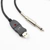 USB Link Connection Cable 3M Guitar Bass To 6.3mm Jack For MacOSX Windows 98