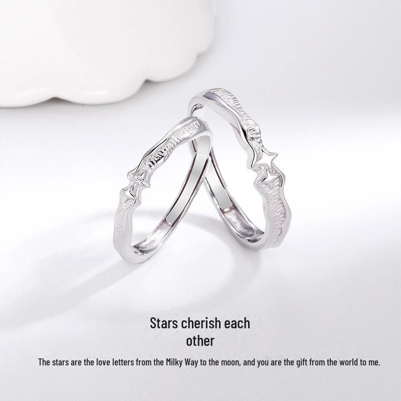 Парные кольца из чистого серебра 999 пробы — модный, креативный и современный дизайн