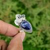 Natural Sodalite Gemstone Stackable Blue Ring Size 7.5 925 Sterling Silver