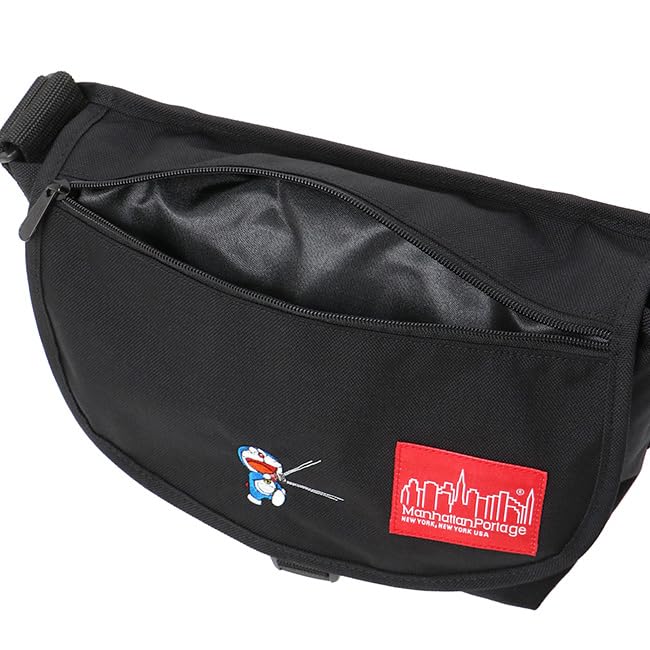 Nylon Messenger Bag JR Flap Zipper Pocket Doraemon 2024 BLK