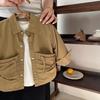 Детская осенняя однотонная стильная куртка с карманами, детский дизайн малых и средних размеров, куртка с длинными рукавами