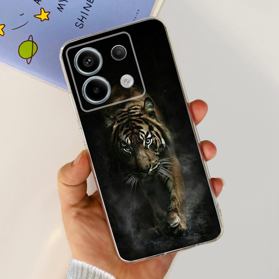For Xiaomi Poco X6 Pro 5G Case Cute Cat Butterfly Painted Cover Soft Silicone Phone Case For Xiaomi Poco X6 Pro PocoX6 5G Fundas