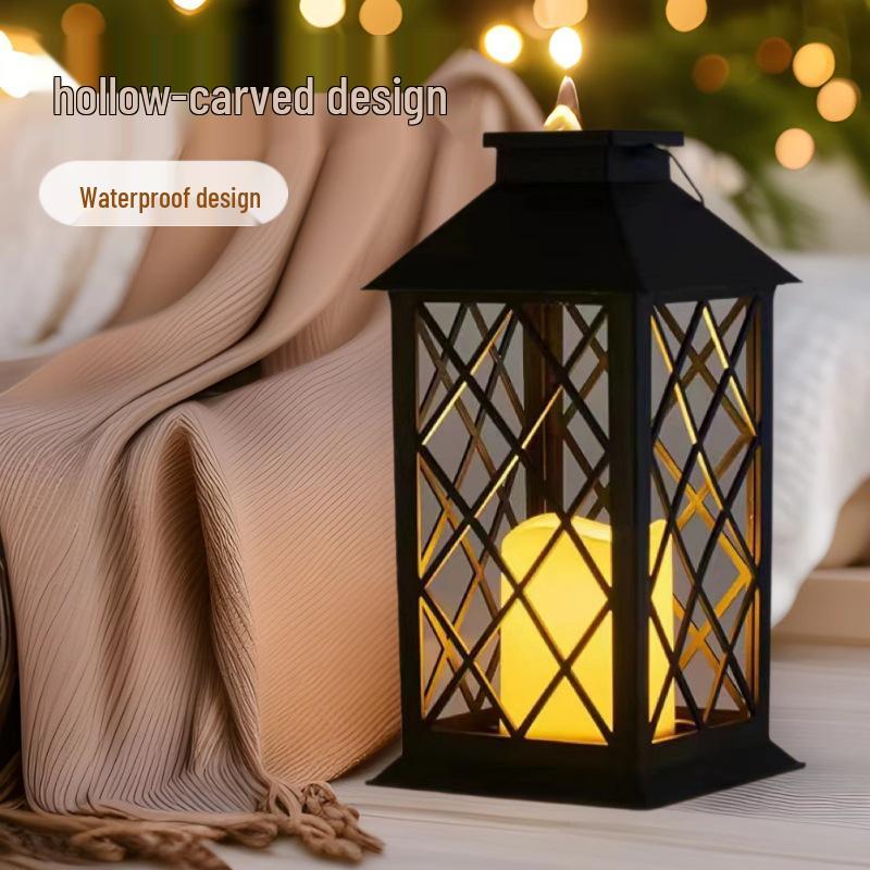 Солнечный пластиковый фонарь-подсвечник