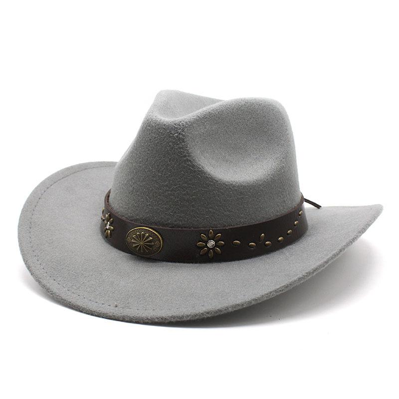 Ковбойская шляпа в стиле вестерн, мужская тибетская шляпа-цилиндр, фетровая шляпа, этническая женская шляпа