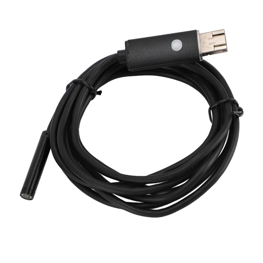 Эндоскопическая камера с 6 регулируемыми светодиодными лампами, полужестким кабелем, вращающимся на 360°, водонепроницаемостью IP67 U