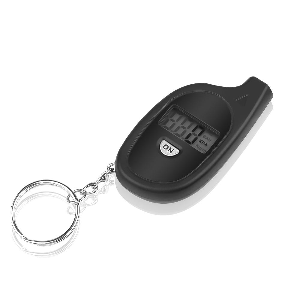 Electronic Tire Pressure Gauge Portable Mini Keychain Style PSI Kpa Bar Pressure Gauge Tire Air Pressure Meter for Vehicle Motorcycle Car