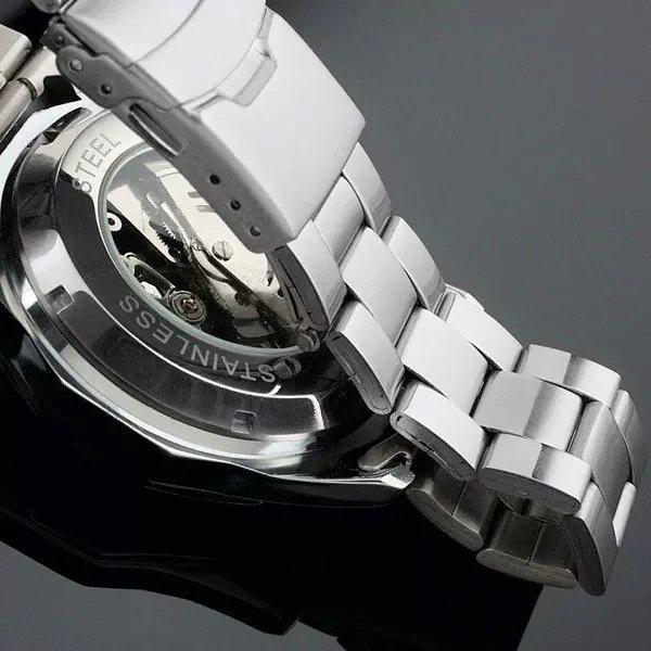 Автоматические механические часы со скелетом, золотые мужские часы, браслет из нержавеющей стали, спортивные роскошные мужские часы, китайские наручные часы