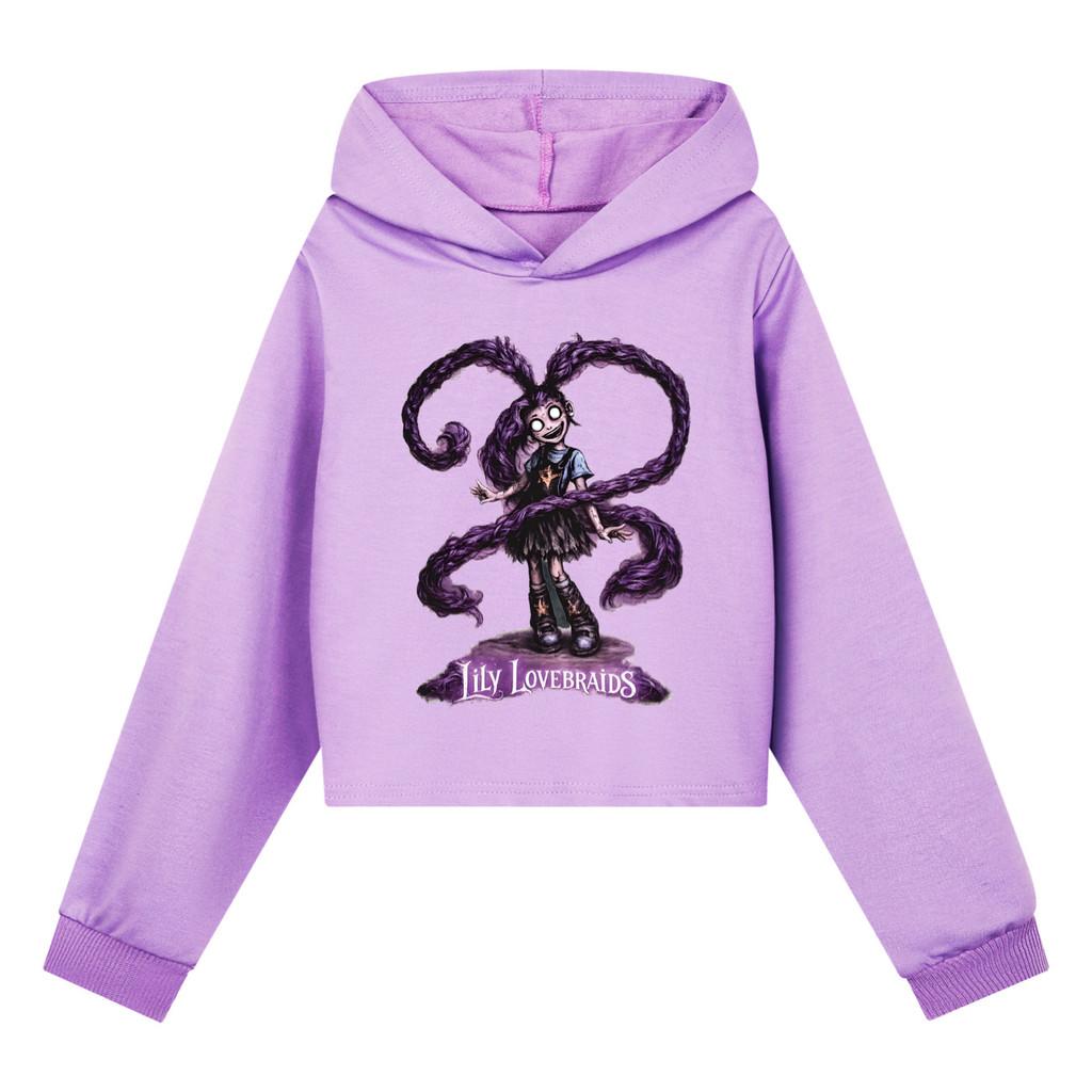 5582 Multi-color Kids Girls Lily Lovebraids Printed Long Sleeves Hoodies