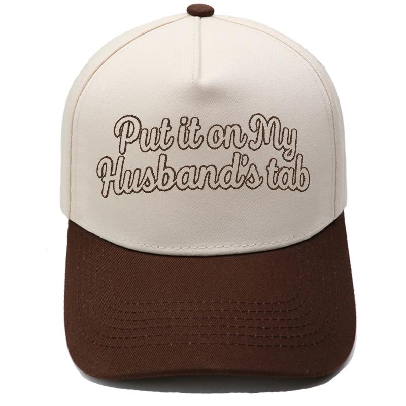 Put it on my Husband's tab Truck driver hat Embroidery color matching baseball cap Casual woman