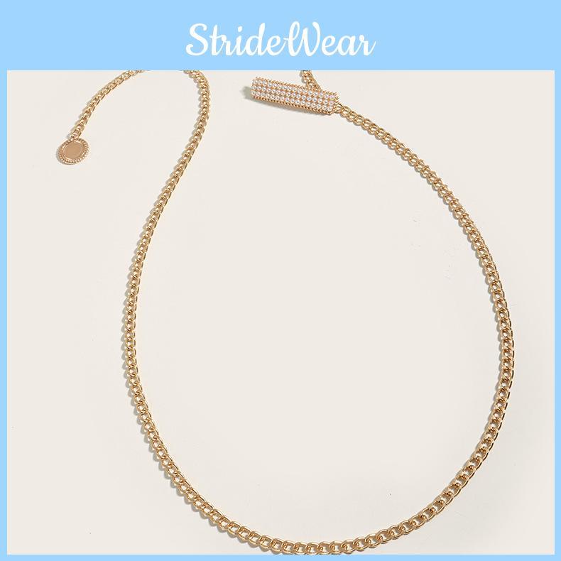 Waist Metal Chain Women With Pearl Buckle For Elegant Summer Outfits Winter