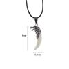 Elegant Men Jewelry Hot Sale Fashion Titanium Steel Domineering Pendant Wolf Tooth Necklace