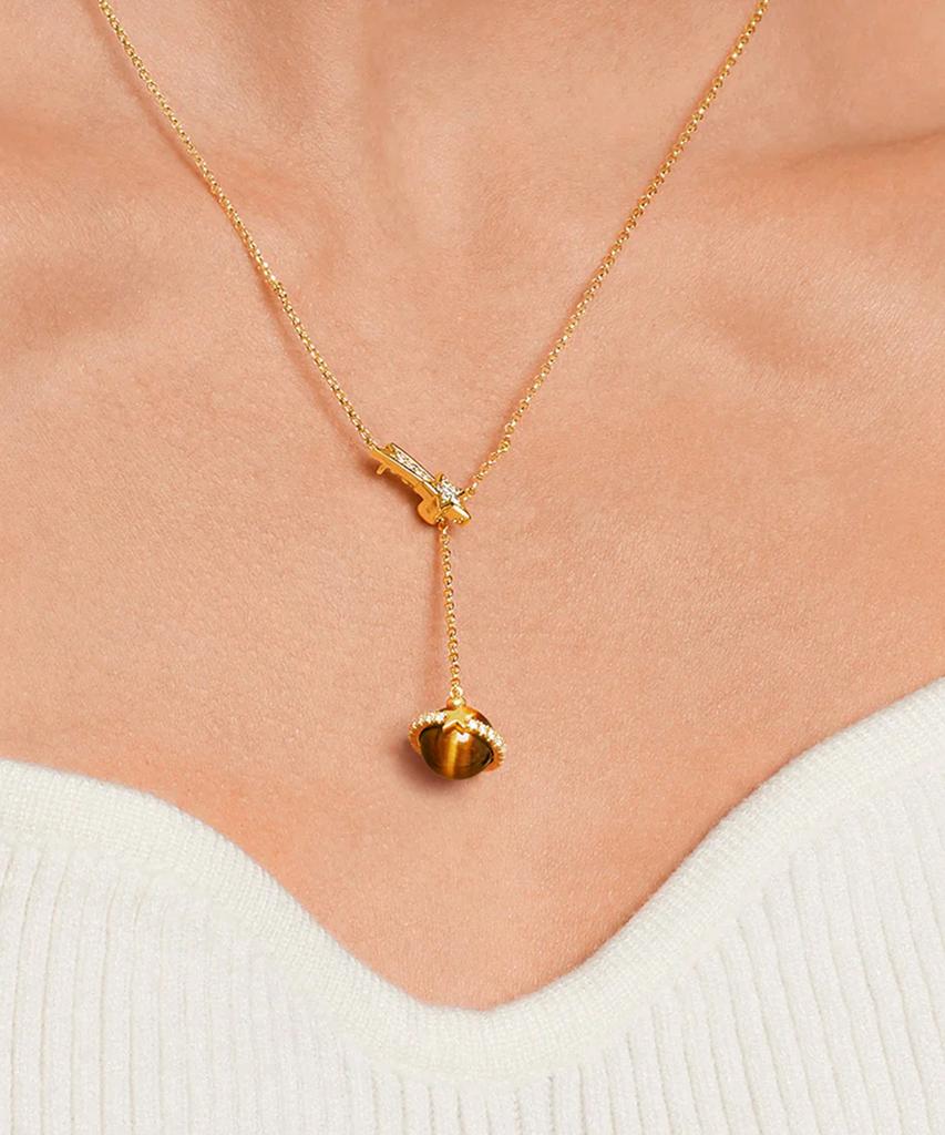 Lola Rose Heliocentric Tiger'S Eye Drop Pendant Fashion Necklace