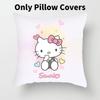 Hello Kitty Plush Pillow Cover With Soft Peach Skin Fabric For Bedroom And Couch Decor