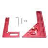 Multi Angle Measuring Ruler 0 180 Degrees Adjustable Aluminum Alloy Anodized Finish Measuring Miter Triangle Ruler for