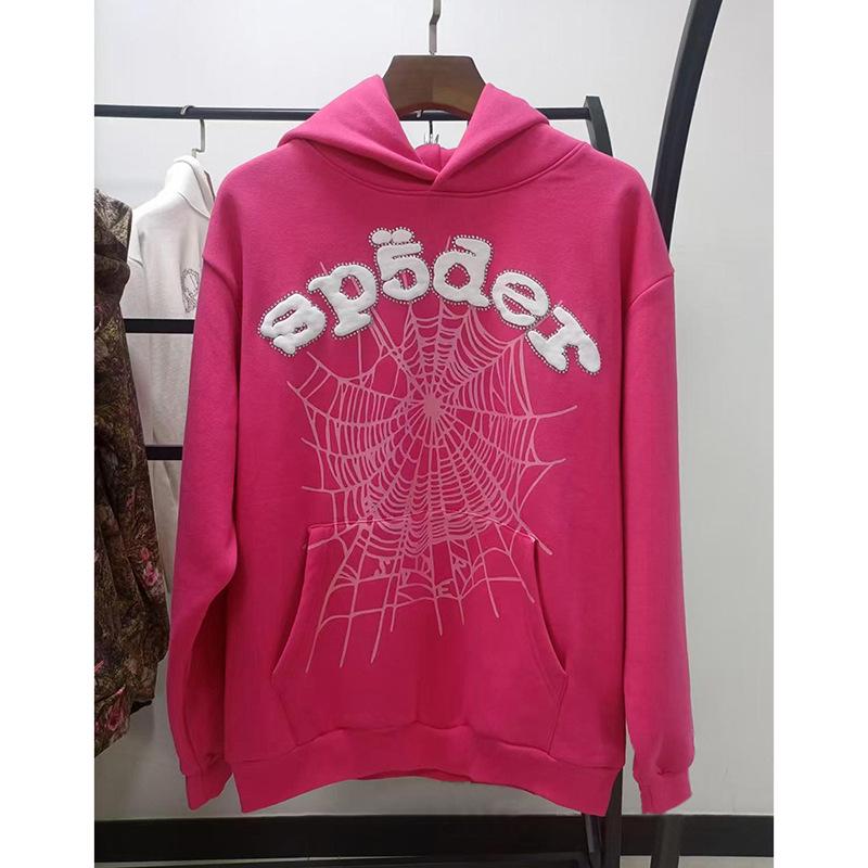 Heavyweight Spider Web Foam Print Fleece Hoodie (450G)