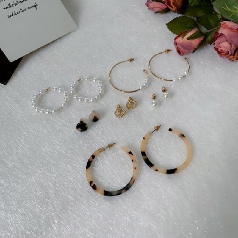 Кольцо с жемчугом Хопи Набор серег из 6 предметов версия 1