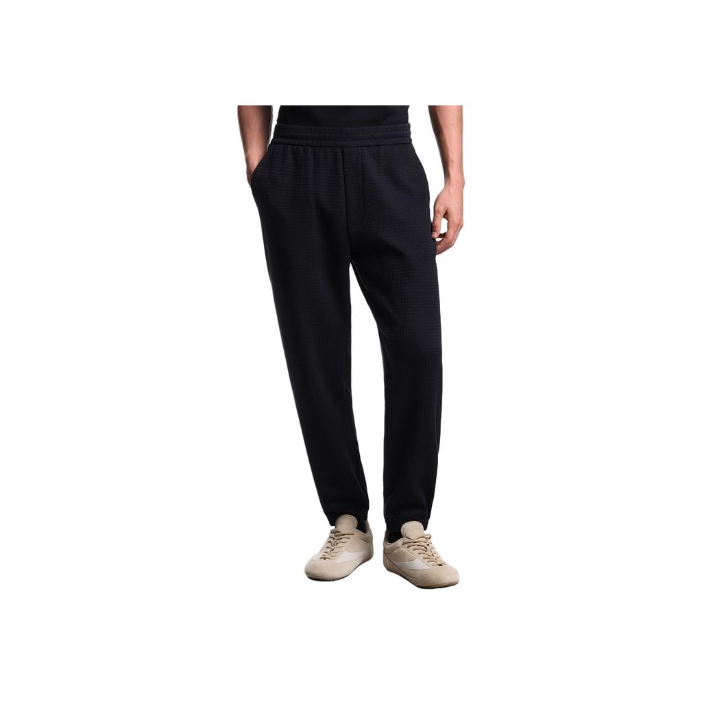 Emporio Armani FW25 Повседневные брюки из смесовой ткани лиоцелл, жаккардовый трикотаж, мужские брюки EM003443-AF13700-FB297