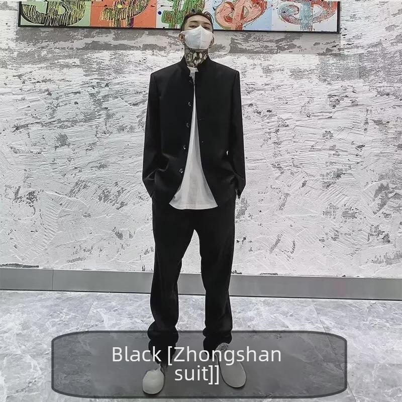 Мужская куртка в стиле Чжуншань: Красивый костюм в стиле Чжао Шаньхэ для весны и осени