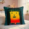 NNatasha Lelenco Abstract Art Cushion Cover Silky Short Plush Invisible Zipper Dustproof Sofa Pillow Case For Home Decor