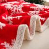 2025 New Christmas Snowflake Fleece Blanket Double Layer Thick Warm Throws Blankets for Sofa Bed Autumn Winter Faux Wool Blanket