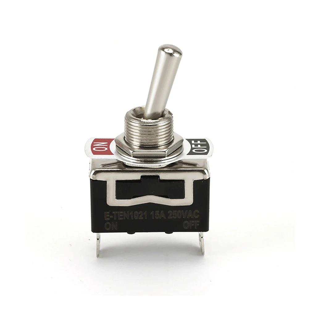 Тумблеры SPST ВКЛ/ВЫКЛ с клеммами DC12V-24V, 2 контакта, 2 положения, автомобильный тумблер-качалка с водонепроницаемым колпачком для лодки
