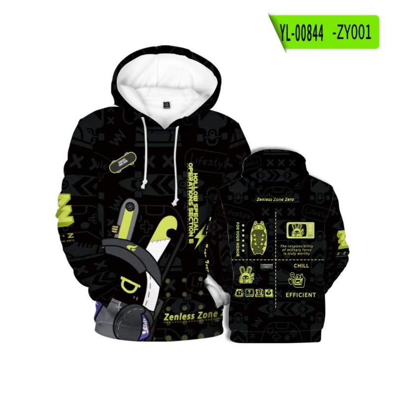 New Game Cosplay Zero Zone Streetwear Hoodie 3D Print Casual Sweatshirt Teens