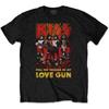 KISS Love Gun Светящаяся облегающая футболка Большой черный унисекс футболка