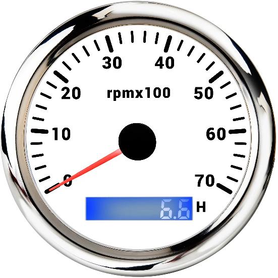85MM Tachometer with LCD Hour Meter For Marine Boat Car RPM Gauge 8000rpm 6000rpm RPM Meter Tach Gauge 7 Colors LED Backlight