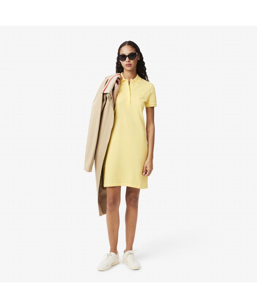 Женское мини-платье-поло Lacoste приталенного кроя из мини-пике Ef5473-55G 107