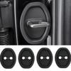 Set of 4 Black Car Door Lock Silicone Door Easy Protective Buckle Universal Fit for Cars Covers, Strikers, Anti-Rust, Installation, Decorative,