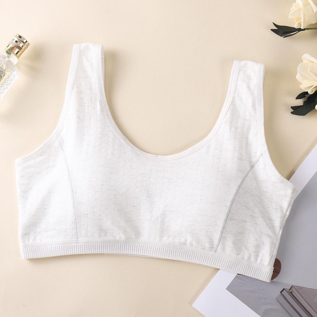 Breathable Fixed Cup Bra for Junior High Girls - Comfortable Sports Vest