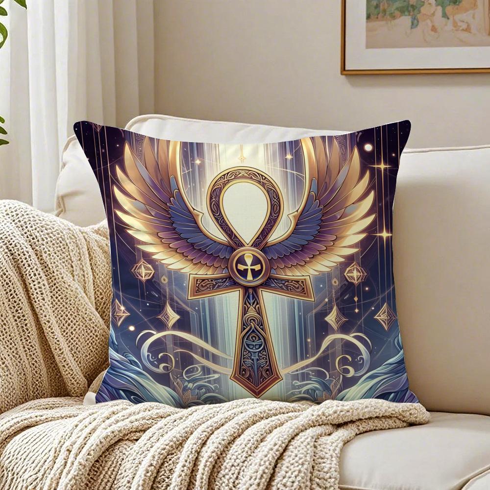 Ancient Sacred Egyptian Symbol AAnkh Cushion Cover Pillowcase Antidustmite living Room Sofa Decor Cushion Room