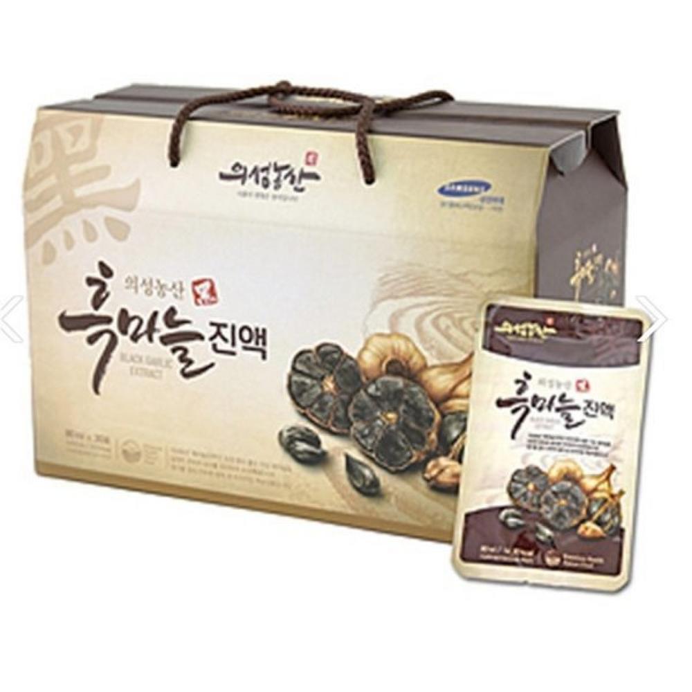 Uiseong Nongsan Black Garlic Extract, Black Garlic Juice, Garlic Juice Gift Set of 30 (80ml)