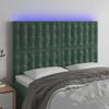 VidaXL LED Headboard Bedroom Furniture Double Bed Accessory Head of Bed Frame Interior Dark Green 3122909