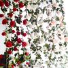 180cm Artificial Rose Flower Ivy Vine String Home Wedding Hanging Decoration Christmas Ornament