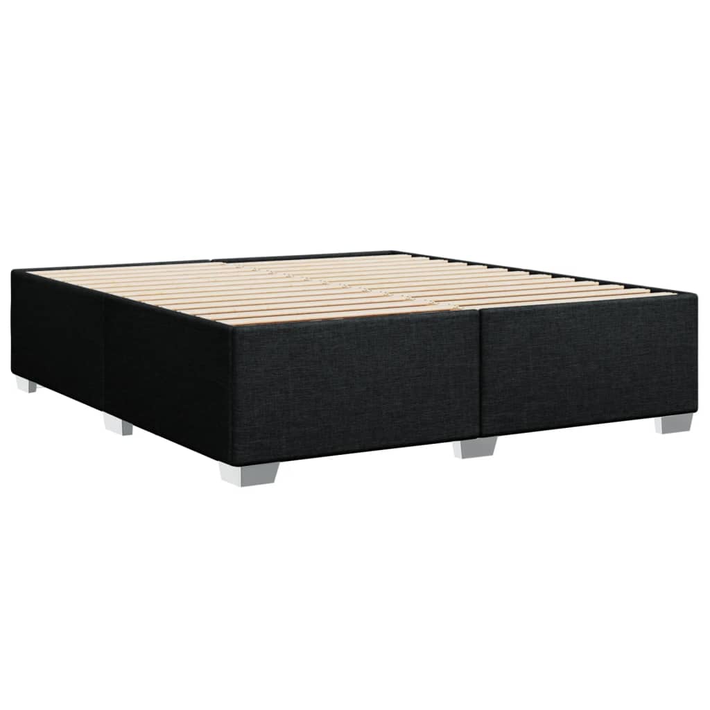 Box Spring Bed with Mattress Black 180 x 200 cm Fabric
