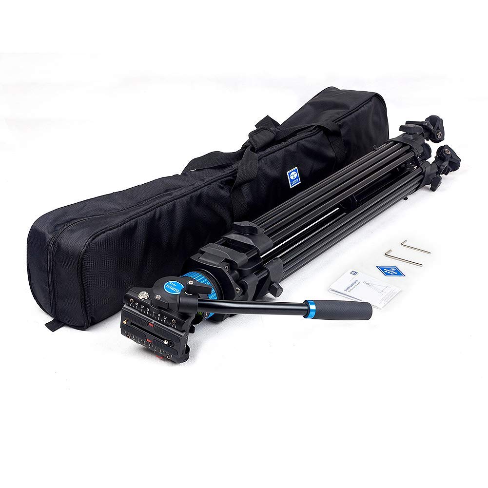 Профессиональный вещательный видеоштатив SIRUI с жидкостной головкой для универсальной площадки и ручкой для наклона и грузоподъемностью фунтов SH-25, Камеры, Панорамирование,