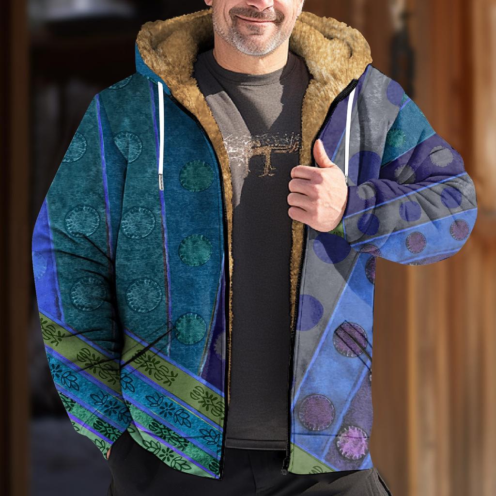 Мужская куртка с принтом в стиле ретро, мужская весенне-осенняя повседневная трендовая куртка на молнии с капюшоном