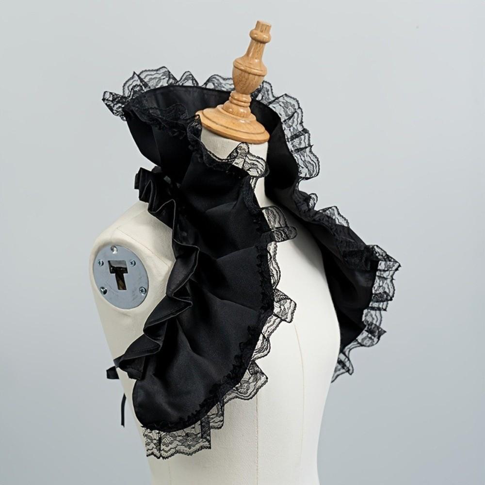 Gothic Style Halloween Detachable Collar Vintage Adjustable Layered Neck Drama