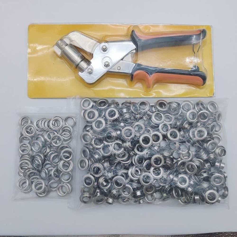 Hand Press Eyelet Setter with Grommets Hole Punch Pliers Lightweight Manual Puncher  Cardboard