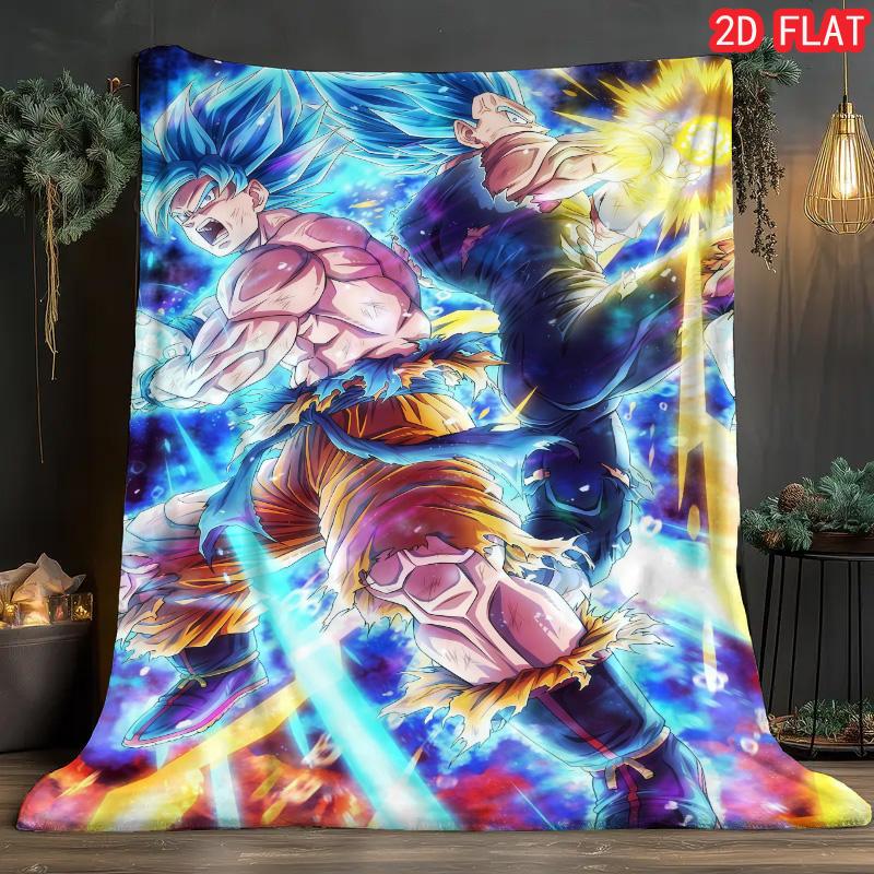 Dragon Ball Unique Pattern Blanket Cozy Flannel Warm Blanket for Anime Lovers Daily Use THW
