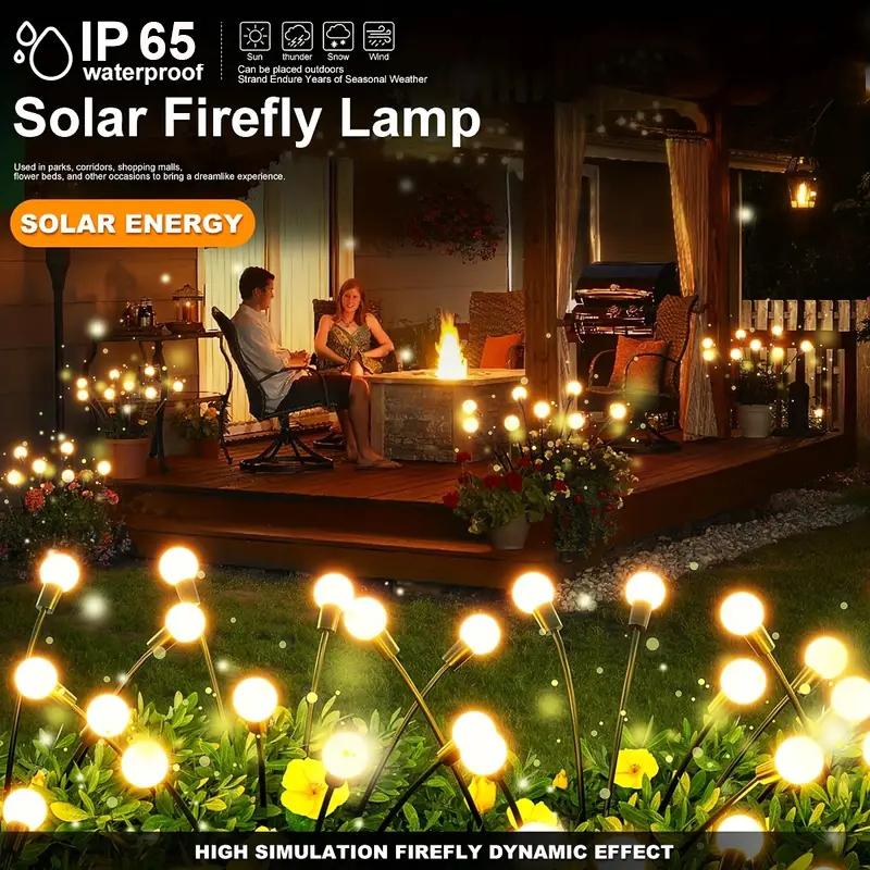 6/8/10 светильник на солнечной батарее светлячок уличный водонепроницаемый солнечный садовый светильник наземное освещение для двора рождественское украшение
