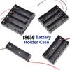 3 шт. 18650 держатель для аккумулятора коробка 1 слот 3.7V чехол для хранения аккумулятора 1/2/3/4 ячейки пластиковый контейнер с подключением черно-красных проводов